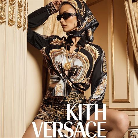 bella hadid kith versace|Bella Hadid Kith x Versace Campaign .